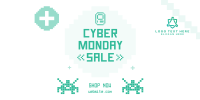 Pixel Cyber Monday Twitter Post Design