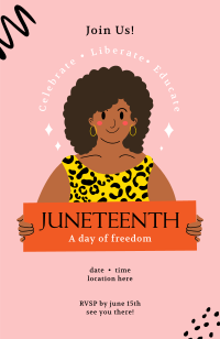 Juneteenth A Day Of Freedom Invitation Design