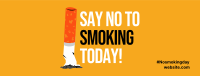 No To Smoking Today Facebook cover Image Preview