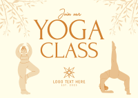 Zen Yoga Class Postcard Design