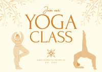 Zen Yoga Class Postcard Image Preview