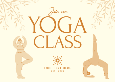 Zen Yoga Class Postcard Image Preview