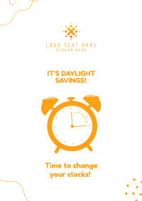 Daylight Savings Opening Hours Poster Design