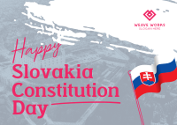 Slovakia Constitution Day Celebration Postcard Image Preview