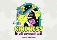 Cute Kindness Everywhere Postcard Image Preview