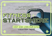 Geometric Fitness Gym Postcard Design