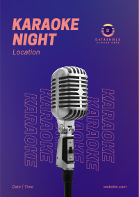 Karaoke Night Gradient Poster Design
