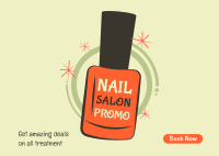 Nail Salon Discount Postcard Design
