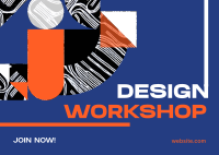 Modern Abstract Design Workshop Postcard Image Preview