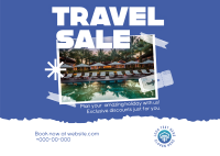 Exclusive Travel Discount Postcard Design