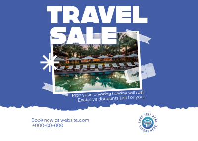 Exclusive Travel Discount Postcard Image Preview