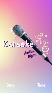 Karaoke Ladies Night Facebook Story Design