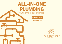 All-in-One plumbing services Postcard Design