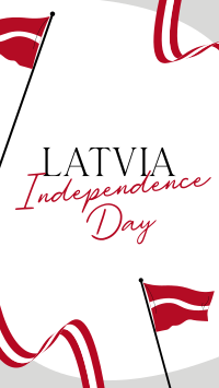 Latvia Independence Flag YouTube Short Design