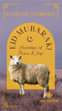 Eid Mubarak Sheep Instagram reel Image Preview
