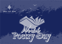 Happy Poetry Day Postcard Image Preview