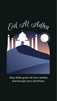 Eid Desert Mosque Facebook Story Design