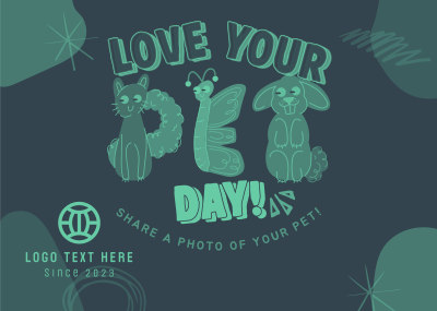 Share Your Pet Love Postcard Image Preview