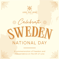 Conventional Sweden National Day Linkedin Post Image Preview