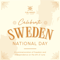 Conventional Sweden National Day Linkedin Post Image Preview