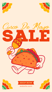 Happy Taco Mascot Sale TikTok Video Design