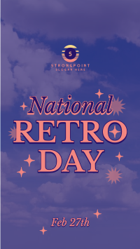 National Retro Day Clouds Instagram story Image Preview