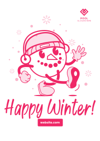 Snowman Mascot Poster Image Preview