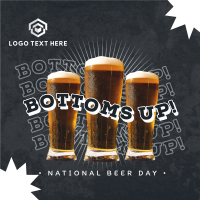 Bottoms Up this Beer Day Instagram post Image Preview