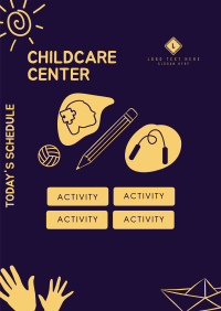 Childcare Center Schedule Poster Design