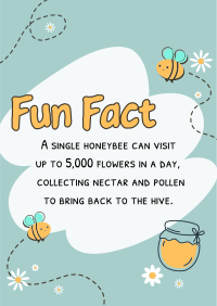 Bee Day Fun Fact Flyer Design