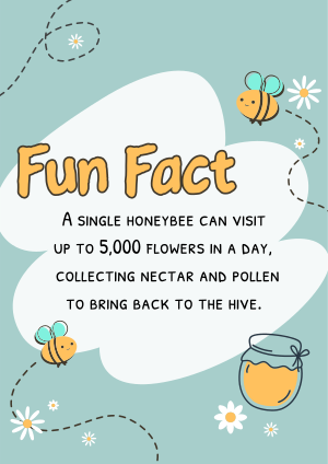 Bee Day Fun Fact Flyer Image Preview