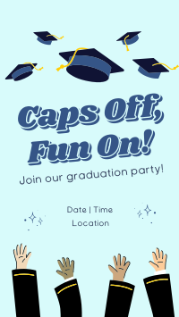 Caps Off Fun On Graduation Party YouTube Short Design