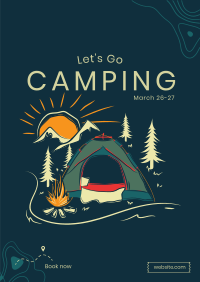 Campsite Sketch Poster Image Preview