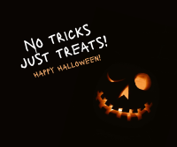 No Tricks Halloween Facebook Post Design