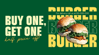 Double Burger Promo Facebook Event Cover Design
