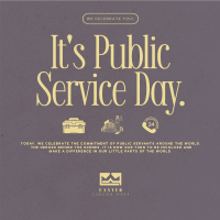 Minimalist Public Service Day Instagram Post Image Preview