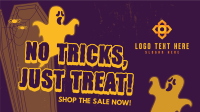 Spooky Halloween Treats Facebook Event Cover Design