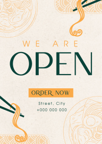 Oriental Cuisine Now Open Poster Preview