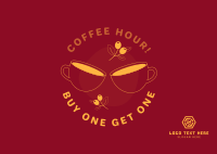 Buy 1 Get 1 Coffee Postcard Design