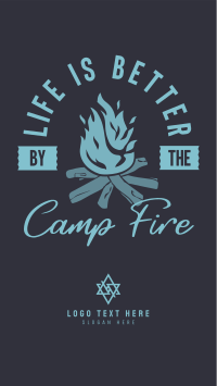 Camp Fire Facebook Story Design