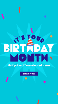 Birthday Month Promo Facebook Story Design