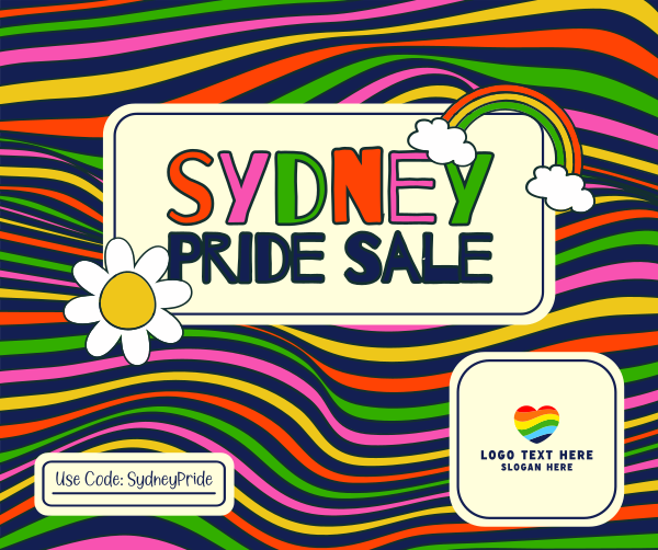 Aughts Sydney Pride Facebook Post Design