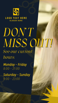 Salon Hours Facebook story Image Preview