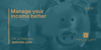 Piggy Bank Twitter Post Design