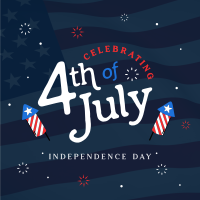 Modern Fireworks Celebrate 4th of July Instagram post Image Preview