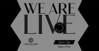 We Are Live Facebook Ad Design