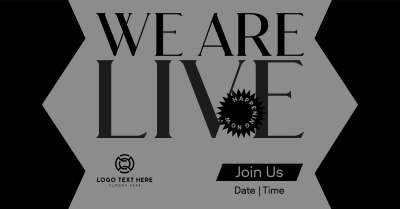 We Are Live Facebook ad Image Preview