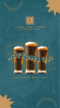 Bottoms Up this Beer Day Instagram story Image Preview