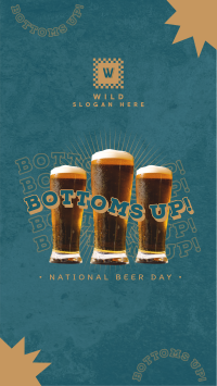 Bottoms Up this Beer Day Instagram Story Design