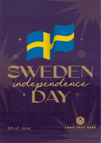 Modern Sweden Independence Day Poster Image Preview